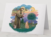 St Francis Greeting Cards by Cat Art Gifts